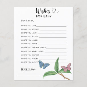 Butterfly - partijspel wensen voor baby