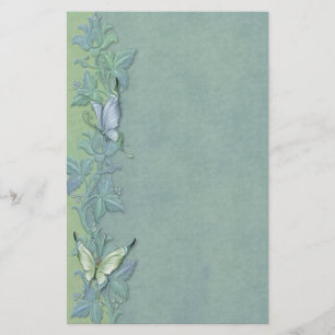 Butterfly Pastel Floral Briefpapier