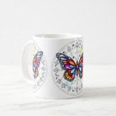Butterfly Pastel Koffiemok (Voorkant links)