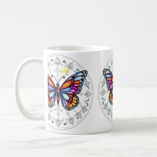 Butterfly Pastel Koffiemok (Links)