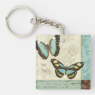 Butterfly-patchwork Sleutelhanger