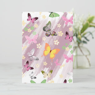 Butterfly Patroon 7 Bedankkaart