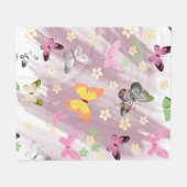 Butterfly Patroon 7 Fleece Deken (Voorkant (Horizontaal))