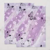 Butterfly Patroon 8 Bedankkaart (Voorkant / Achterkant)