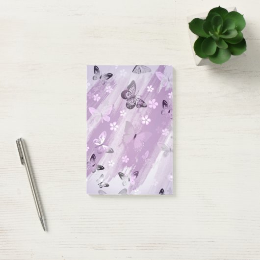 Butterfly Patroon 8 Post-it® Notes (Kantoor)