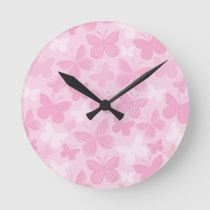 Butterfly-patroon Ronde Klok
