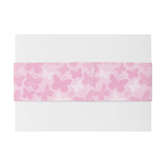 Butterfly-patroon Uitnodigingen Wikkel (Achterkant Voorbeeld)