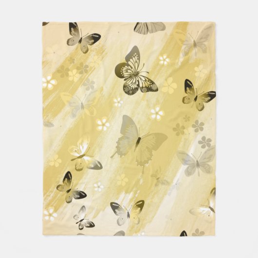 Butterfly Pattern 10 Fleece Deken (Voorkant)
