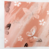 Butterfly Pattern 11 Drieluik Wenskaart (Binnenzijde eerst)