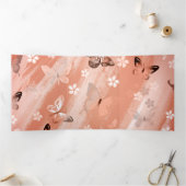 Butterfly Pattern 11 Drieluik Wenskaart (Binnen)