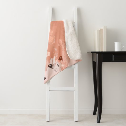 Butterfly Pattern 11 Sherpa Deken (In situ)