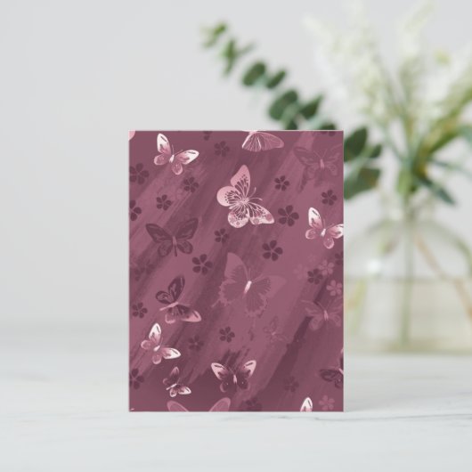 Butterfly Pattern 16 Briefkaart (Staand voorkant)