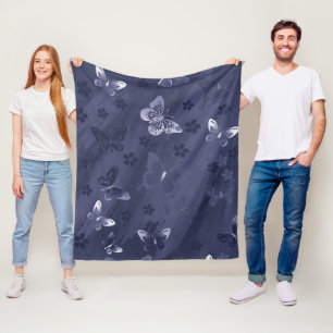 Butterfly Pattern 17 Fleece Deken