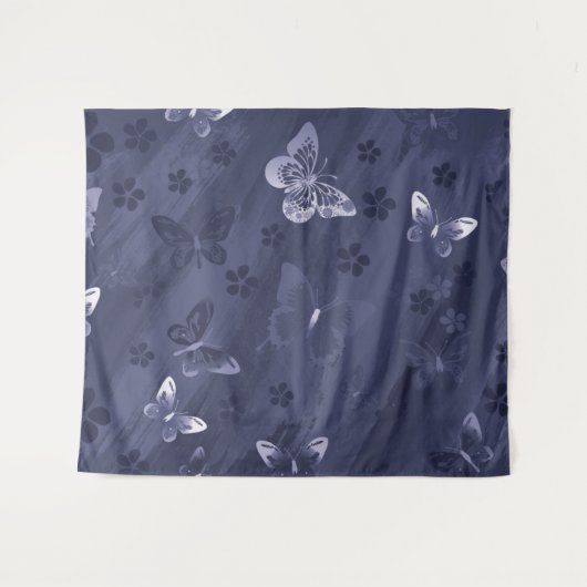 Butterfly Pattern 17 Wandkleed (Voorkant (horizontaal))