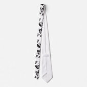 Butterfly Pattern - Black and White Stropdas (Achterkant)