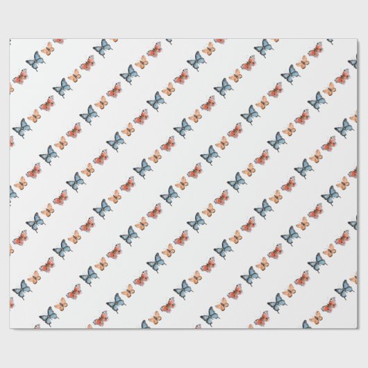 Butterfly Pattern Cadeaupapier (Vlak)
