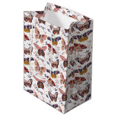 Butterfly Pattern Gift Bag Medium Cadeauzakje (Voorkant Gekanteld)
