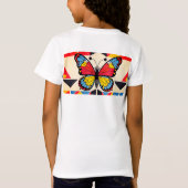 Butterfly Pattern Girls T-Shirt (Achterkant)