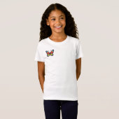 Butterfly Pattern Girls T-Shirt (Voorkant volledig)