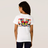 Butterfly Pattern Girls T-Shirt (Achterkant volledig)