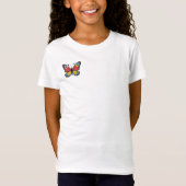Butterfly Pattern Girls T-Shirt (Devant)