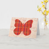 Butterfly Pattern on Pattern Art Note Kaart 3 (Gele Bloem)