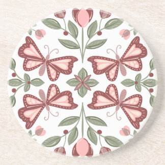 Butterfly Pattern Onderzetter met de hand getekend