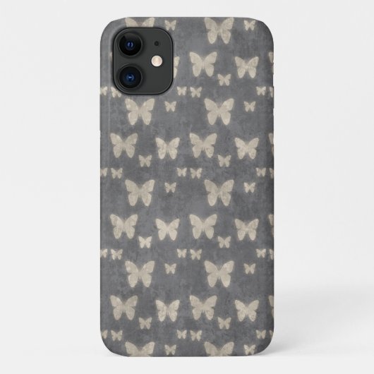 Butterfly Pattern, Patroon of Butterflies, Grey Case-Mate iPhone Case (Achterkant)