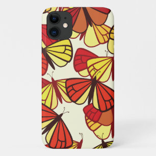 Butterfly Pattern, Patroon of Butterflies, Red iPhone 11 Hoesje