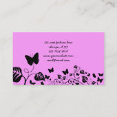 Butterfly Pattern, Patroon of Butterflies, Roze Visitekaartje (Achterkant)