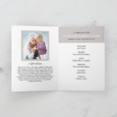 Butterfly Pattern Photo Memorial Folded Programme Programma (Binnen)