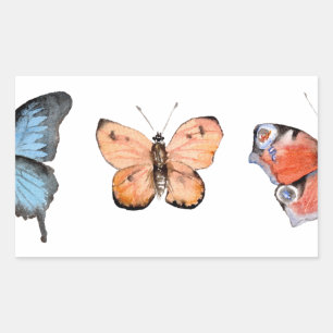Butterfly Pattern Rechthoekige Sticker
