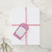 Butterfly Pattern Roze Paars Cadeaulabel (Met Touw)