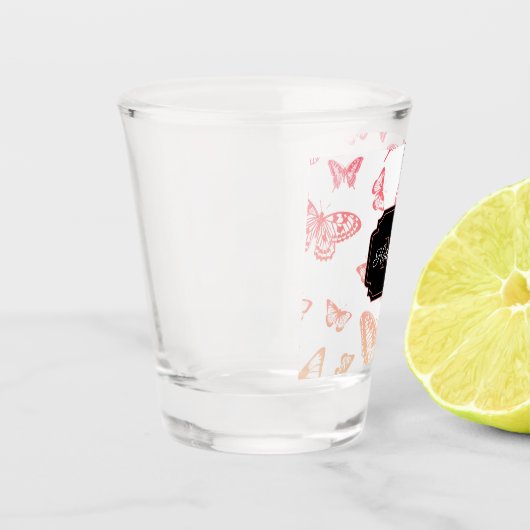 Butterfly Pattern Shot Glas (Links)