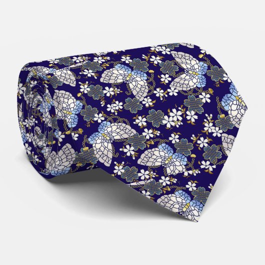 Butterfly pattern stropdas (Opgerold)