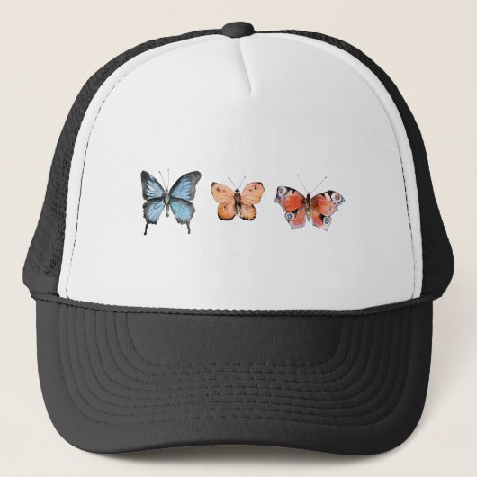 Butterfly Pattern Trucker Pet (Voorkant)
