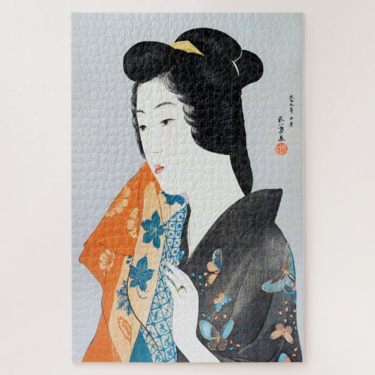 Butterfly patterned Kimono, Goyō Hashiguchi Legpuzzel (Verticaal)