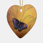Butterfly Pause V2 Heart Ornament (Links)