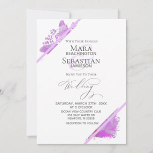 *~* Butterfly Peony Floral QR RSVP AR3 Wedding Kaart