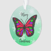 Butterfly Personal Message Kerstmis Ornament (voorkant)
