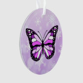 Butterfly Personal Message Kerstmis Ornament (voorkant)