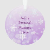 Butterfly Personal Message Kerstmis Ornament (achterkant)