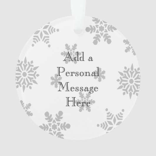 Butterfly Personal Message Kerstmis Ornament (achterkant)