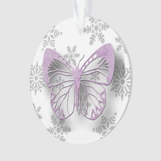 Butterfly Personal Message Kerstmis Ornament (voorkant)