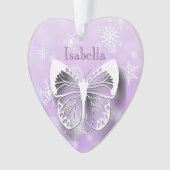 Butterfly Personal Message Kerstmis Ornament (voorkant)