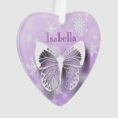 Butterfly Personal Message Kerstmis Ornament (voorkant)
