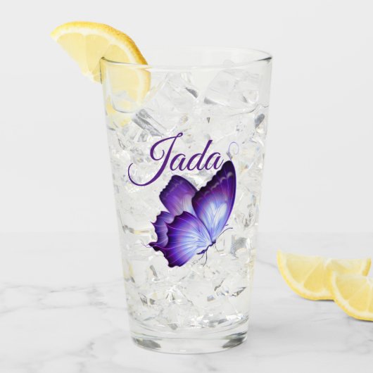 Butterfly personaliseren glas (Voorkant ijs)