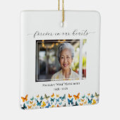 Butterfly Personalized Square Ornament - 2 foto's (Rechts)