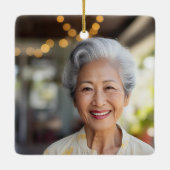 Butterfly Personalized Square Ornament - 2 foto's (Achterkant)