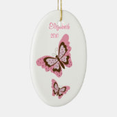 BUTTERFLY Persoonlijke kerstversiering Keramisch Ornament (Rechts)